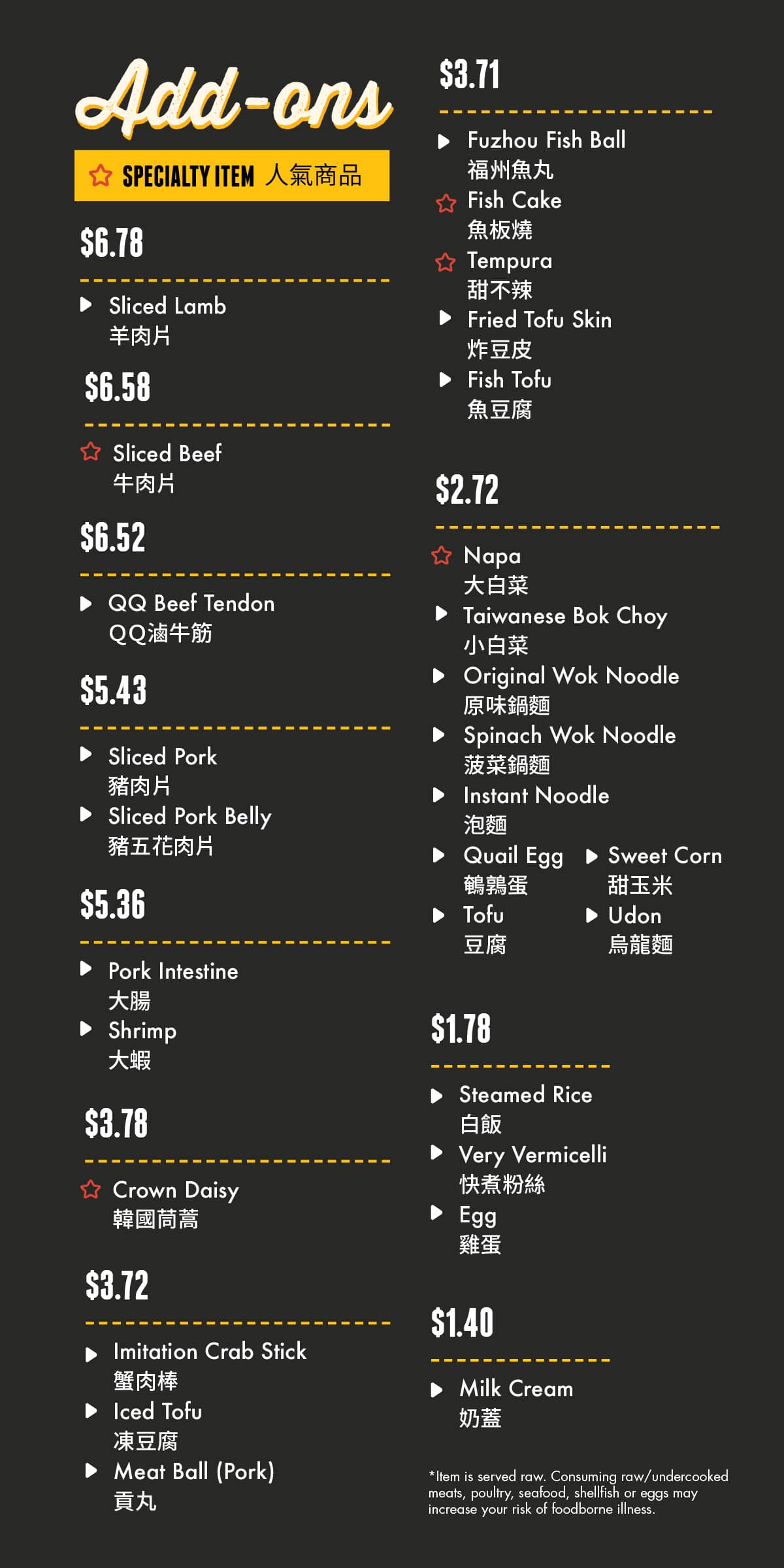 menu image